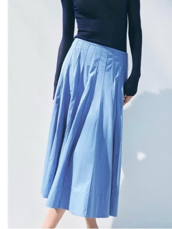Zara Dresses & Skirts - Zara NWT ZW Collection blue pleated midi skirt 2594/325